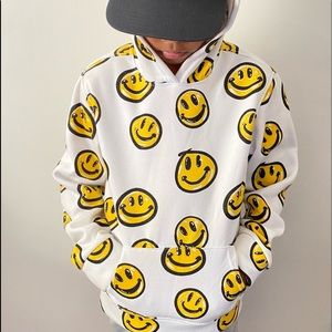 Smiley Face Sweatshirt Hoodie Children Boys Size Small